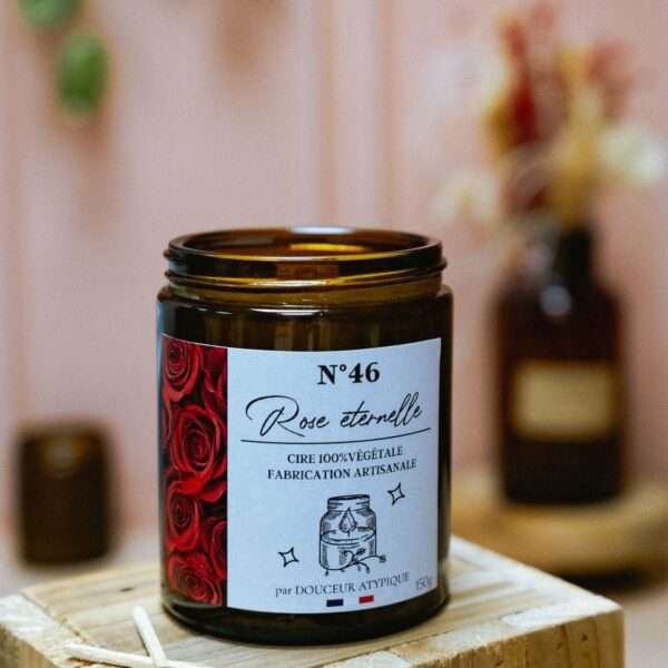 Bougie Rose éternelle