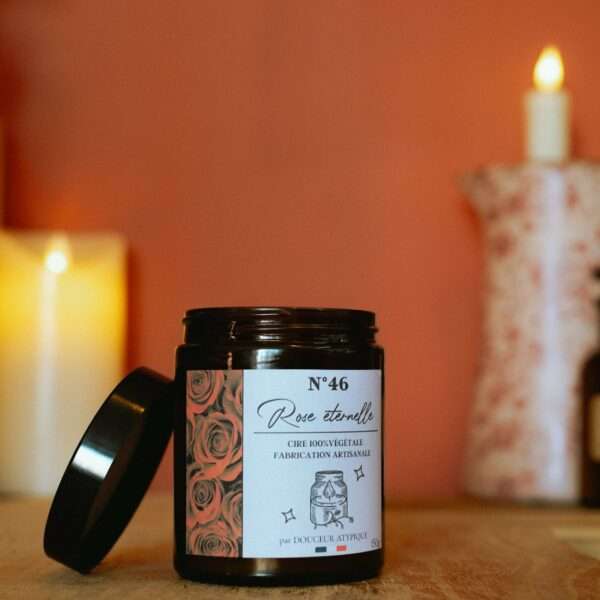 Bougie Rose éternelle
