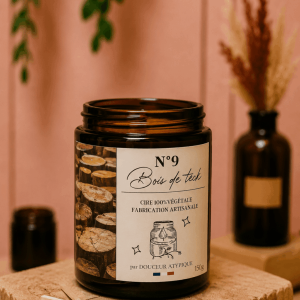 Bougie - Bois de teck